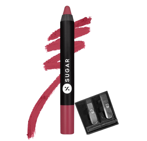 SUGAR Cosmetics Matte as Hell Lip Crayon with Sharpner